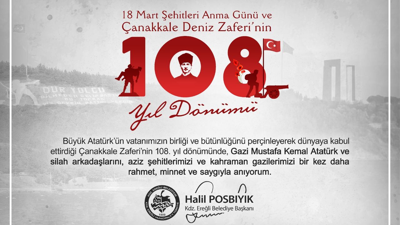 Başkan Posbıyık’tan 18 Mart Çanakkale Zaferi mesajı
