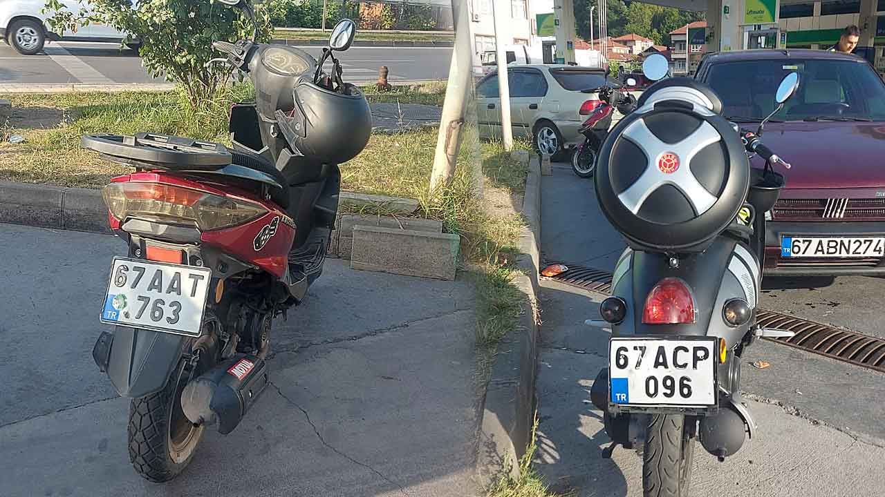 Mesafeyi ayarlamadı… Önündeki motosiklete çarptı