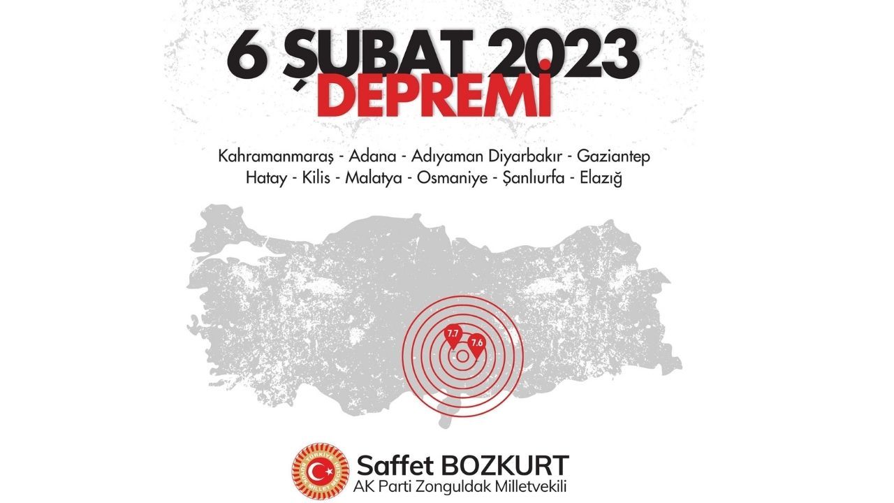 Saffet Bozkurt'tan 6 Şubat depremi mesajı