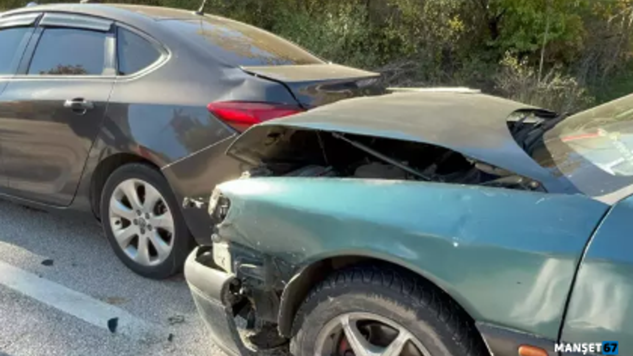 3 araçlı zincirleme kazada 3 kişi yaralandı...