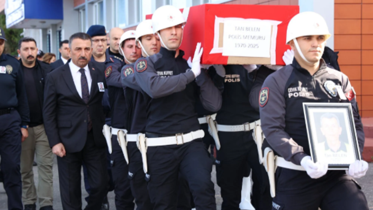 Polis Memuru Tan Belen için tören düzenlendi...