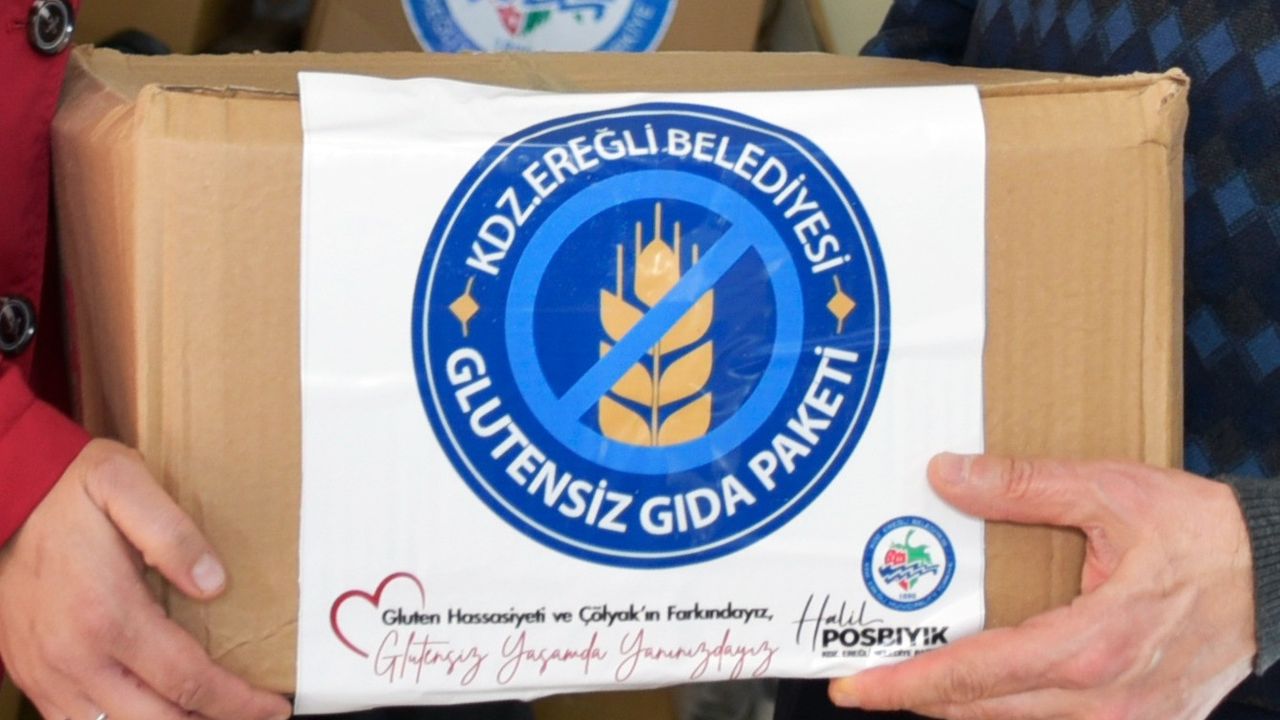 Kdz. Ereğli Belediyesi Glütensiz gıda yardımında bulunuyor..