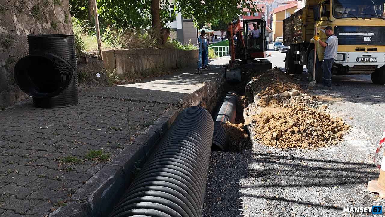 Bağlık Mahallesinde yağmurlama hattı yapılıyor…