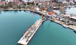 Bozhane Limanı'nda güçlendirme çalışması devam ediyor