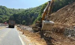 Zonguldak-Ereğli yolunda çalışmalar başladı...