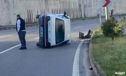 Elektrik direğine çarptı... Hastaneye kaldırıldı...