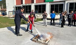 İtfaiye, yangın eğitimi ve tatbikatlarını sürdürüyor...