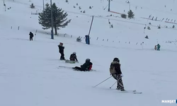 Kapatılan kayak pistleri yeniden açıldı...