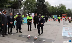 Promil gözlüğü ile futbol topuna vurmaya çalıştılar...