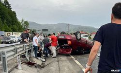 Otomobil takla attı… Yaralılar var…