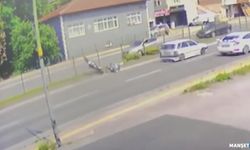 Feci kaza...Asfaltta sürüklendi... O anlar kamerada....