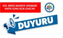Belediye'den duyuru... Vezneler hafta sonu açık olacak...