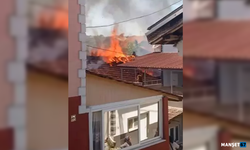Odunlukta başlayan yangın 2 eve sıçradı...