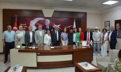 Belediye'de bayramlaşma programı...