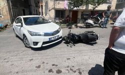 Motosiklet ile çarpıştı... Sürücü yaralandı...