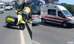 Motosikleti devirdi… Hastanelik oldu...