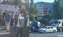 Otomobil mikserin altında kaldı…