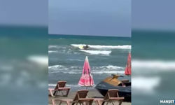 Denize giren 5 kişilik aile, boğulma tehlikesi geçirdi...