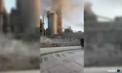 Çimento fabrikasında yangın çıktı... Söndürüldü...