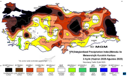 Zonguldak şiddetli kuraklık seviyesinde bulunuyor..