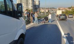 Yaşlı adama çarptı... Hastaneye kaldırıldı...