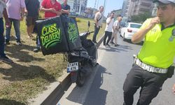 Karşıdan karşıya geçmek isterken motosiklet çarptı...