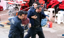 Tatbikatta, yaralı yakınlarının feryatları gerçeği aratmadı