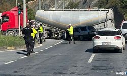 OSB kavşağında kaza… Otomobil TIR’ın altına girdi…