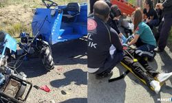 Motosiklet ile pat pat çarpıştı... 2 kişi yaralandı...