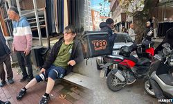 Motosiklet yayaya çarptı… Yaya yaralandı…