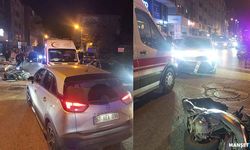 Alkollü sürücü motosiklete çarptı…