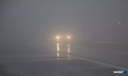 Yağmur ve sis görüş mesafesini düşürdü...