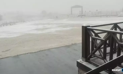 Keltepe Kayak Merkezi, beyaza büründü...