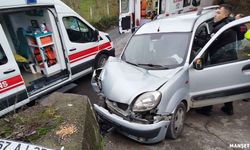 İstinat duvarına çarptı… 3 kişi yaralandı…