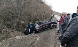 Önce savruldu… Sonra kanalda durdu…