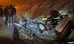 Bektaşlı'da Pat pat takla attı: 1 yaralı