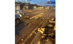 Kar yağışı sonrası toprak kayması meydana geldi...