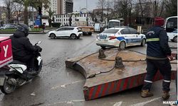 Tonlarca ağırlığında ki malzeme yola savruldu…