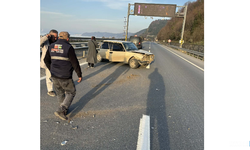 Bariyere çarparak durabildi… Yaralılar var…