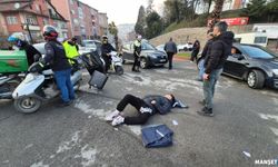 Meydanbaşında motosiklet kazası... Hastaneye kaldırıldı...