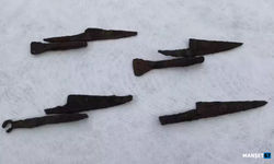 5’inci yüzyıla ait bıçaklar ve kösüre taşı ortaya çıkarıldı