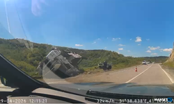 Vinç sürücüsü hakimiyetini kaybetti...