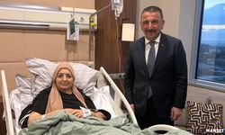 Ziyaret edip geçmiş olsun dileklerini iletti...