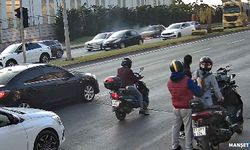 Otomobil seyir halindeyken alev aldı…
