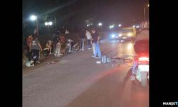 Motosiklet yayaya çarptı… Yaralılar var…