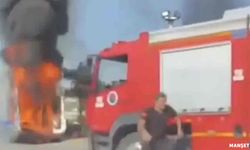 Alevlerin içinden hastasını kurtardı...