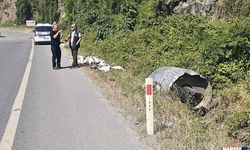 Faciadan dönüldü… Rulo sac yola devrildi…