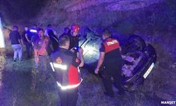 Takla attı, su kanalına uçtu… Yaralılar var…