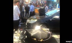 Sen misin yasak yerden dönen… Sürücü yaralandı…