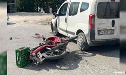 Kamyonet ile motosiklet çarpıştı…Sürücü ağır yaralandı…